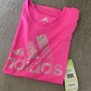 Girls size 10/12 adidas dry fit Sports shirt, new with tags can be bundled